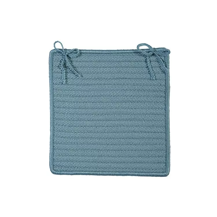 Federal Blue Chair Pads Set of 4 Protective Solid Covers - Colonial Mills
