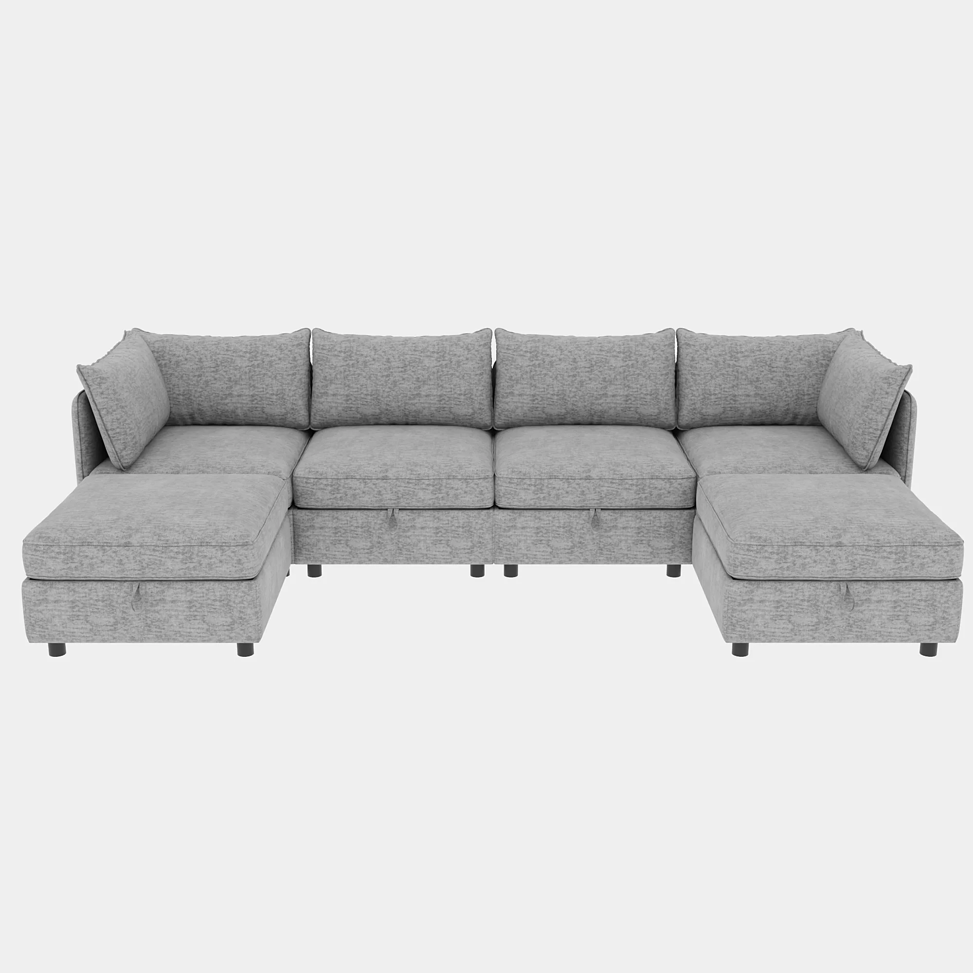 Fegfob U‑Shaped Chenille Sectional Sofa