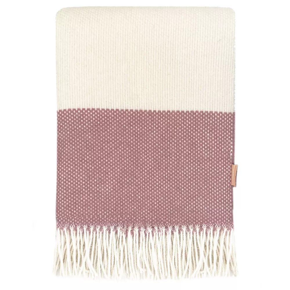 Festivity wool throw dawn pink