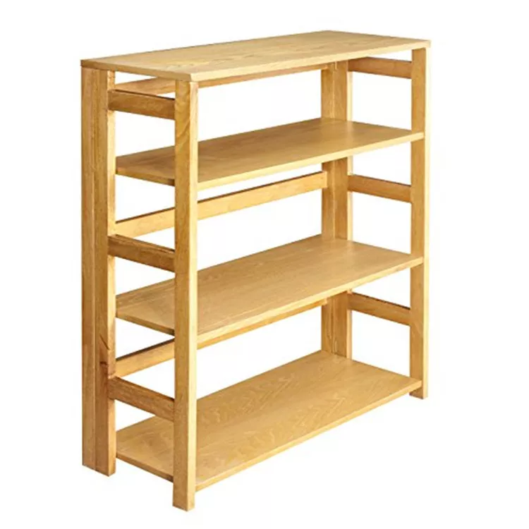 Flip Flop 34" High Folding Bookcase- Medium Oak