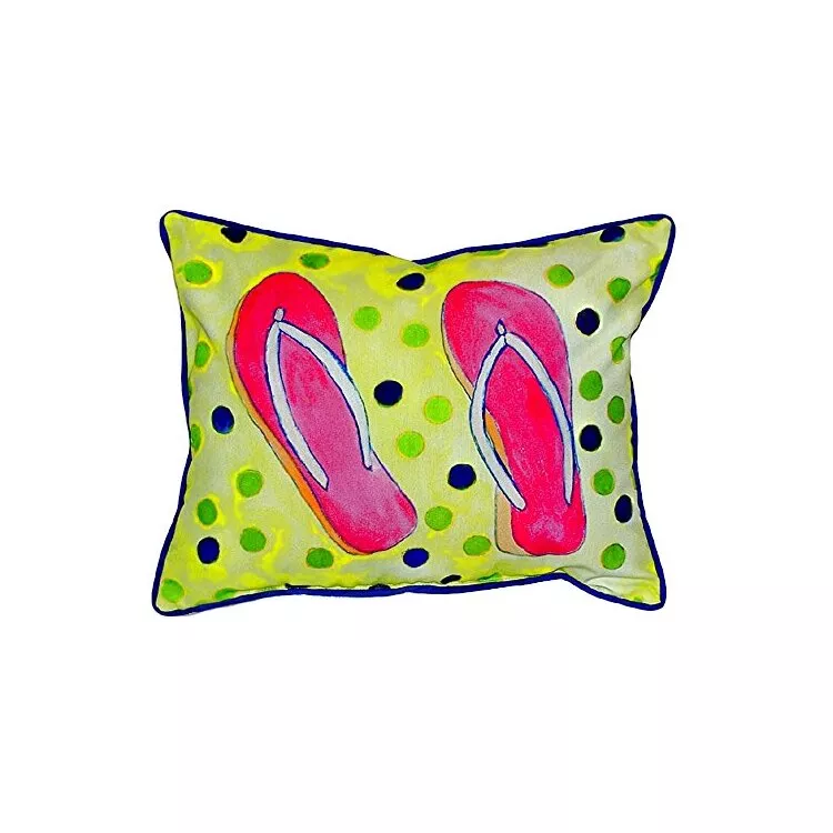 Flip Flops Small Indoor/Outdoor Pillow 11x14