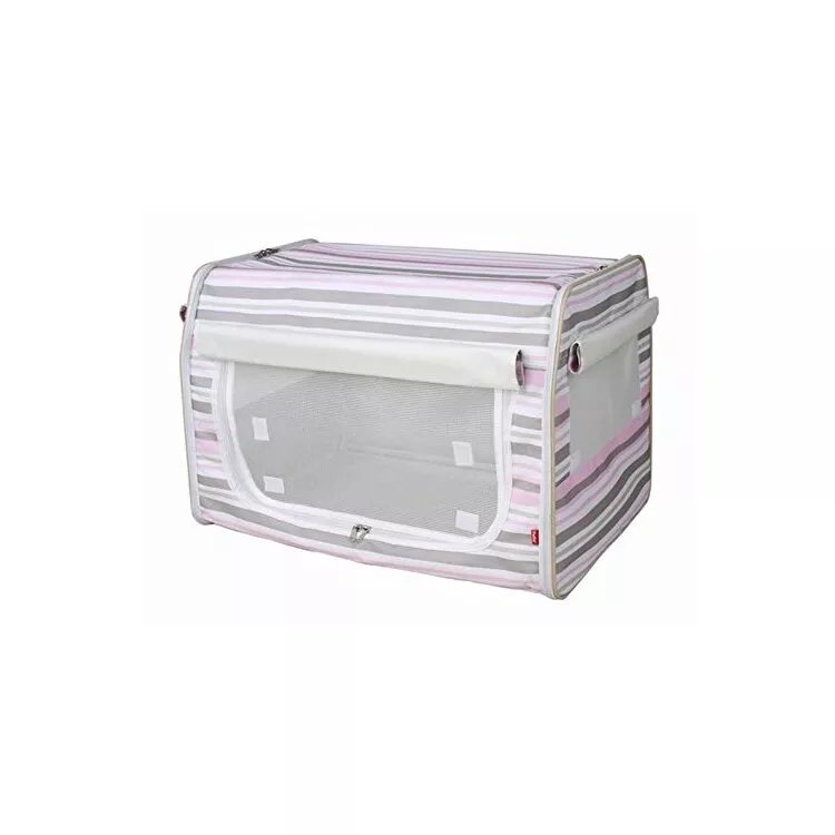 Folding Zippered Pet Crate with Wire Frame & Easy Folding Design