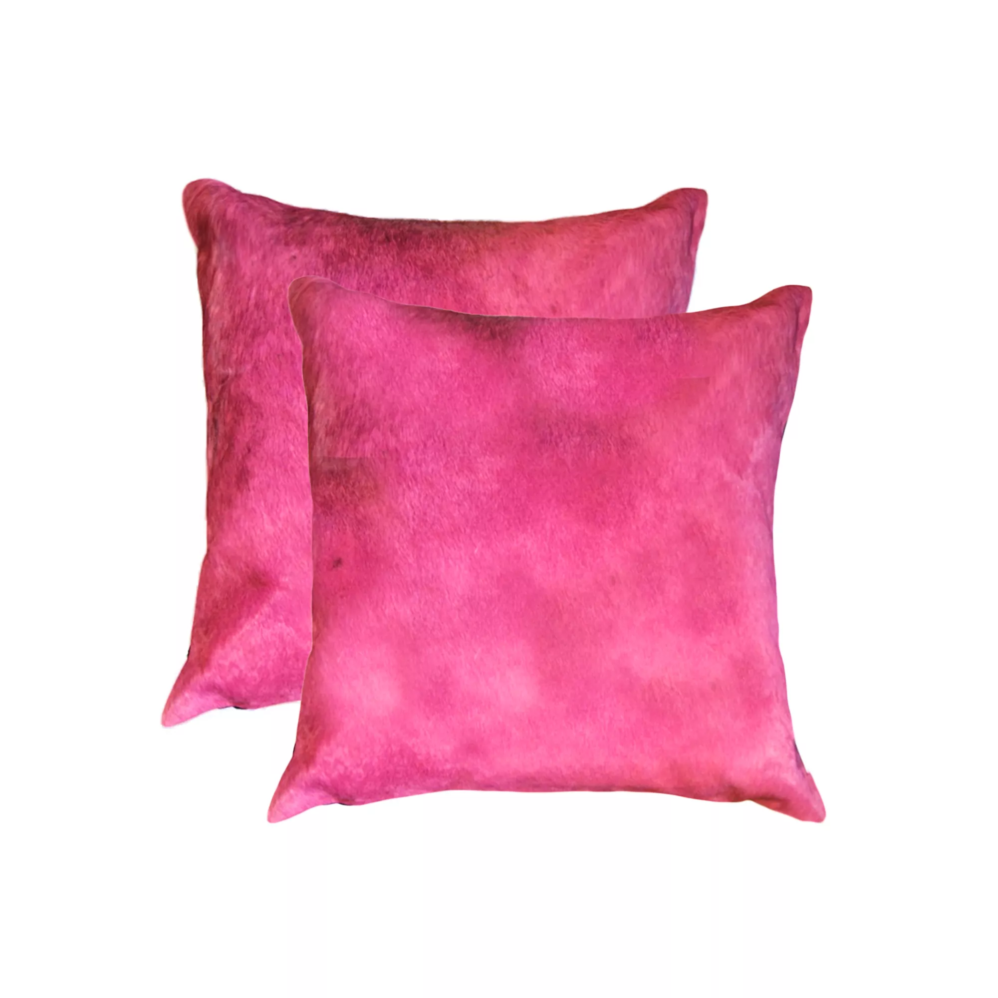 Fuchsia Cowhide Pillow Cover for Sofa, Couch, or Bed Decoration