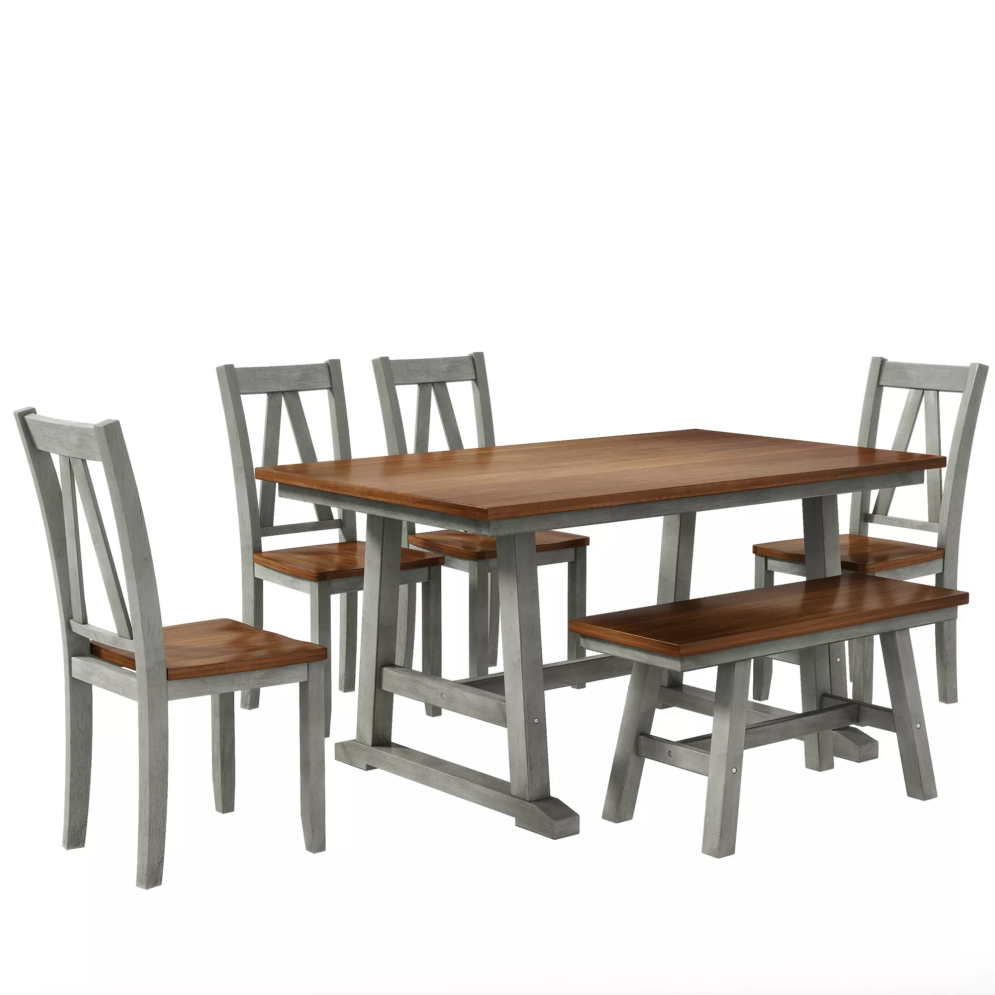 Fufze 6-Piece Wood Dining Table Set