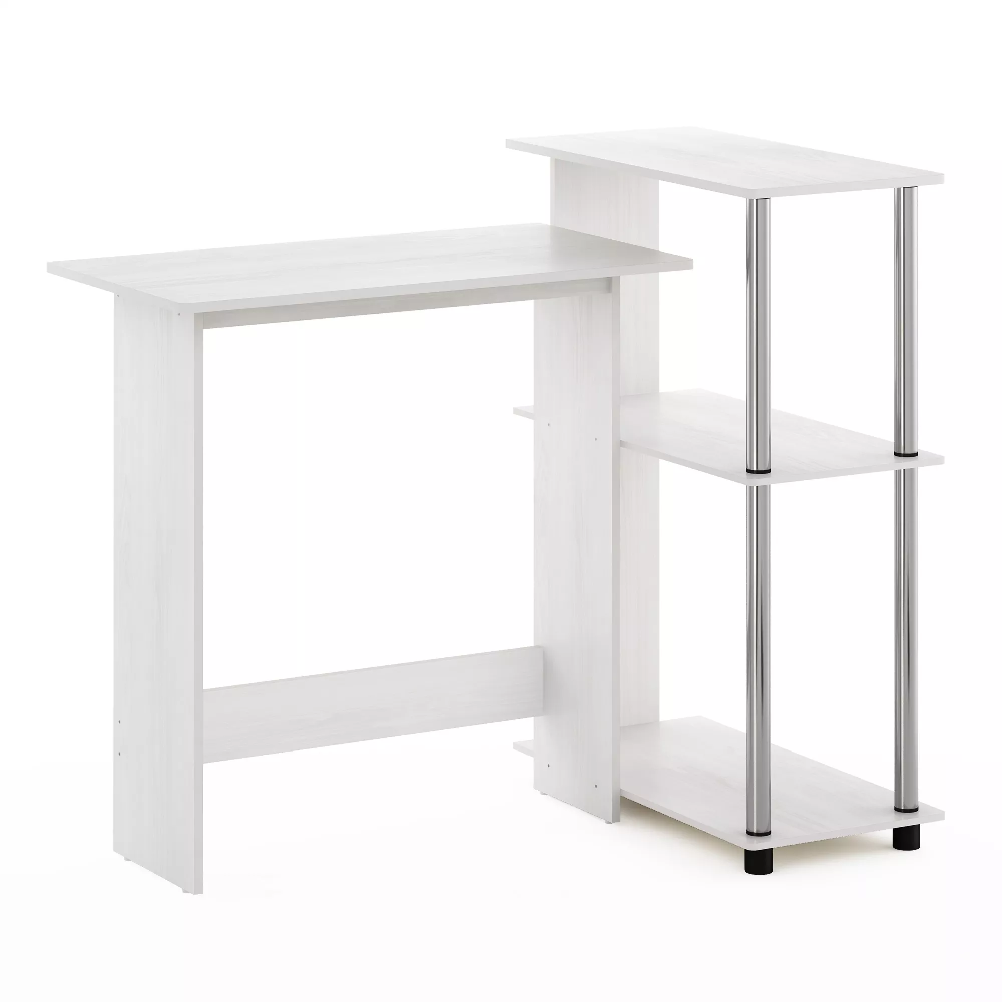 Furinno Abbott Corner Computer Desk with Bookshelf