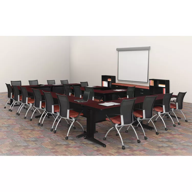 Fusion 48" x 24" Training Table- Mahogany