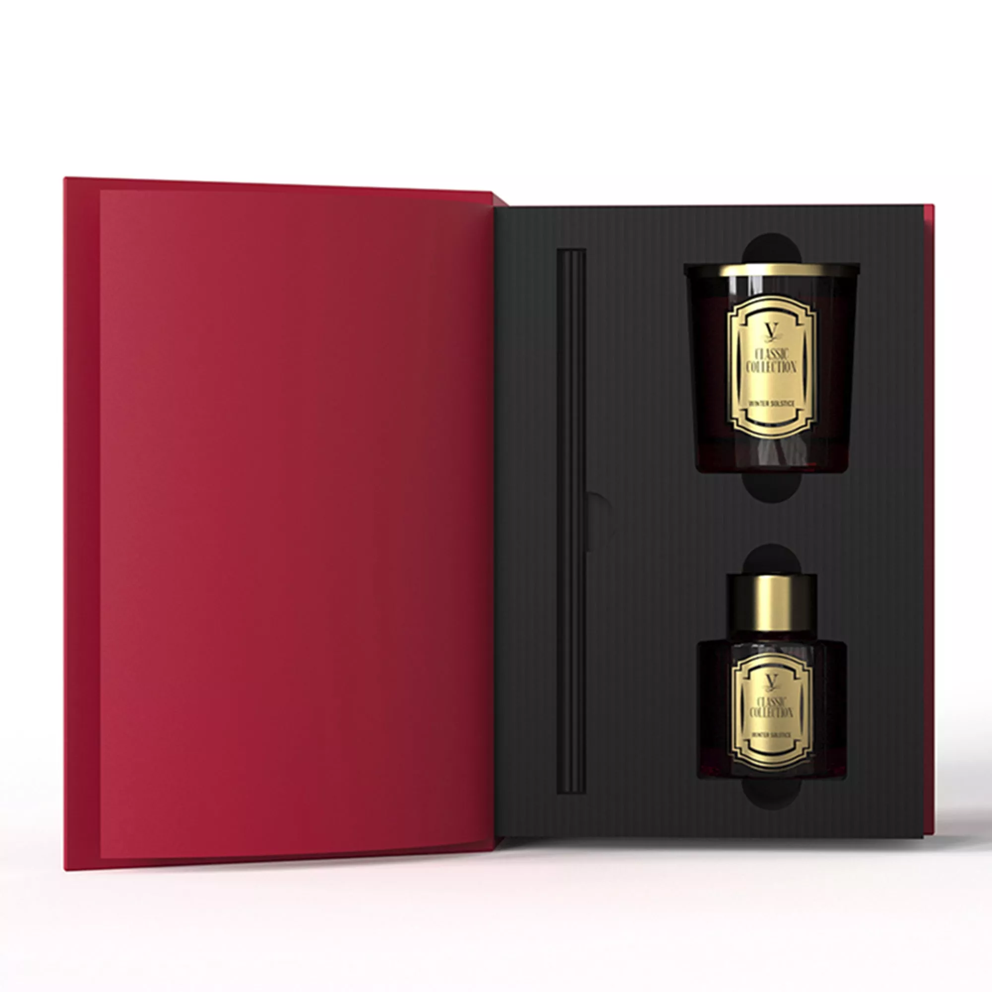 Gift Set CARDENAL WINTER SOLSTICE BOOK Candle 75gr/Diffuser 250ml