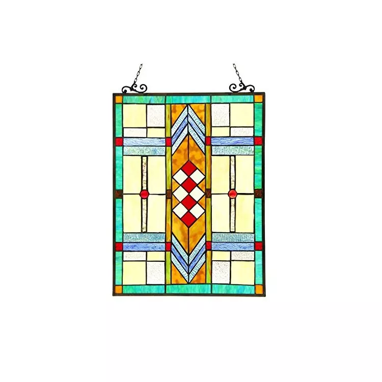 Glass Window Panel 17.5X25 Tiffany Style Decorative Home Door Panel - Chloe Lighting