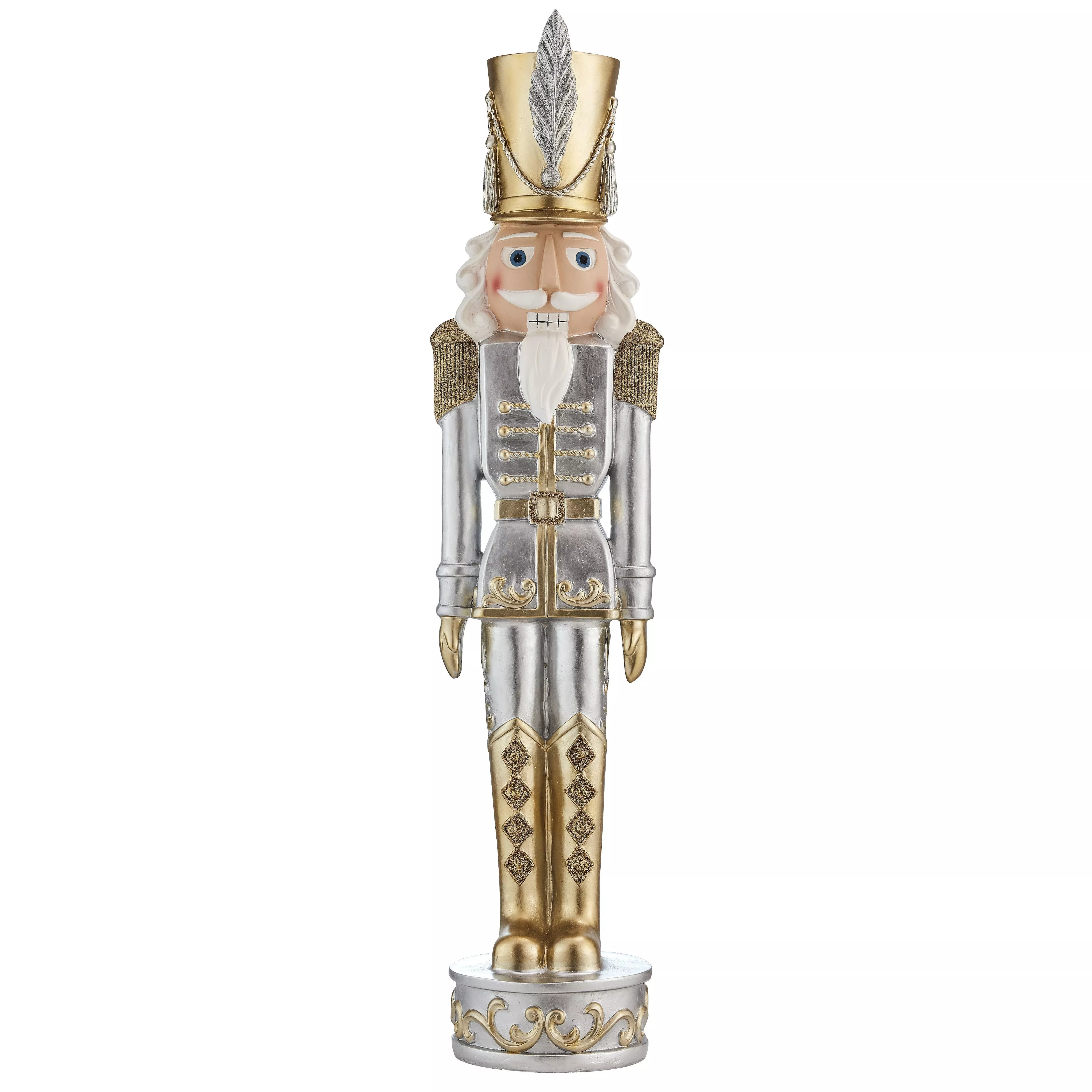 Gold and Silver Christmas Nutcracker - 37 Inch