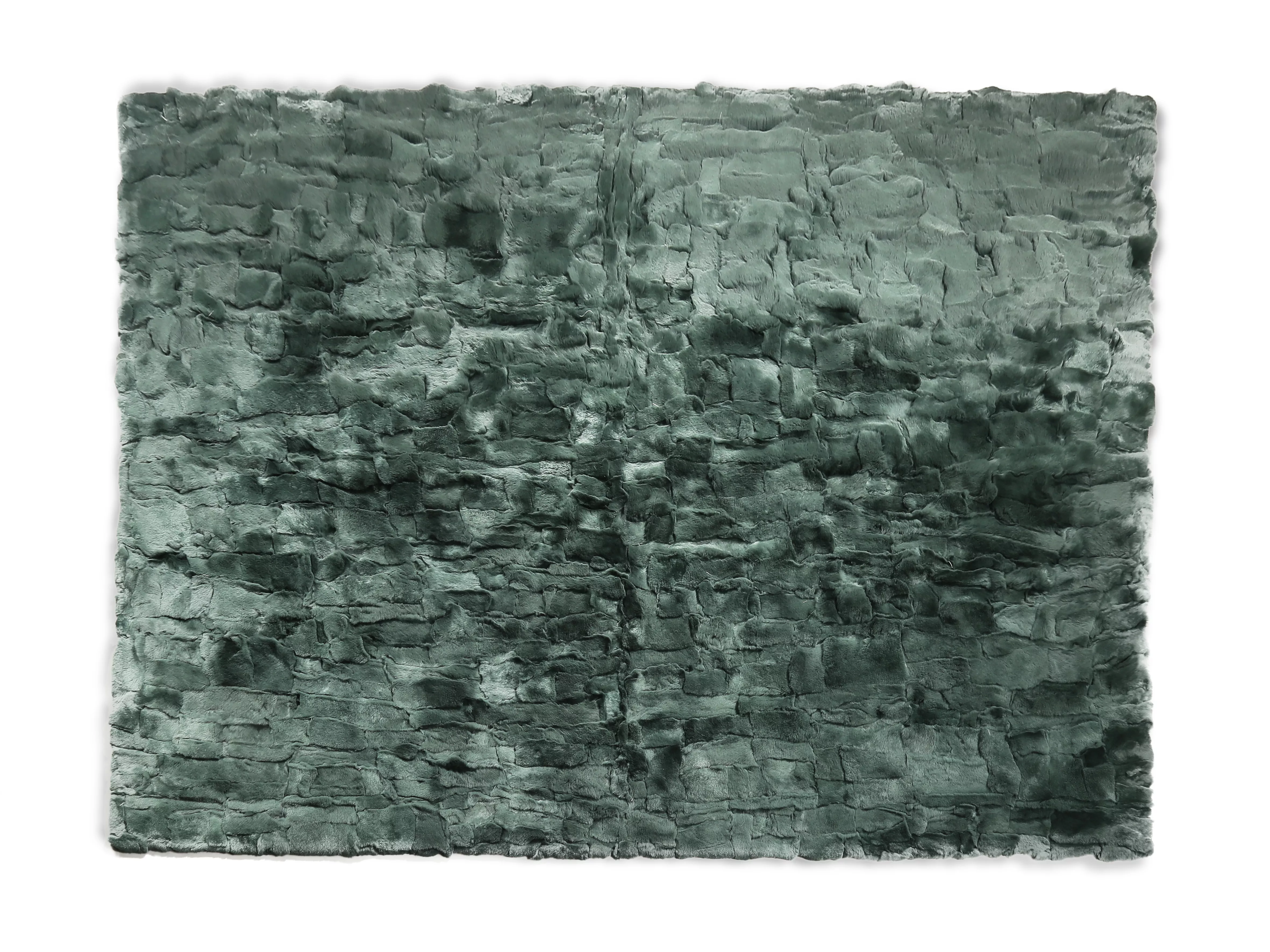Green Rex Rabbit Fur Rug