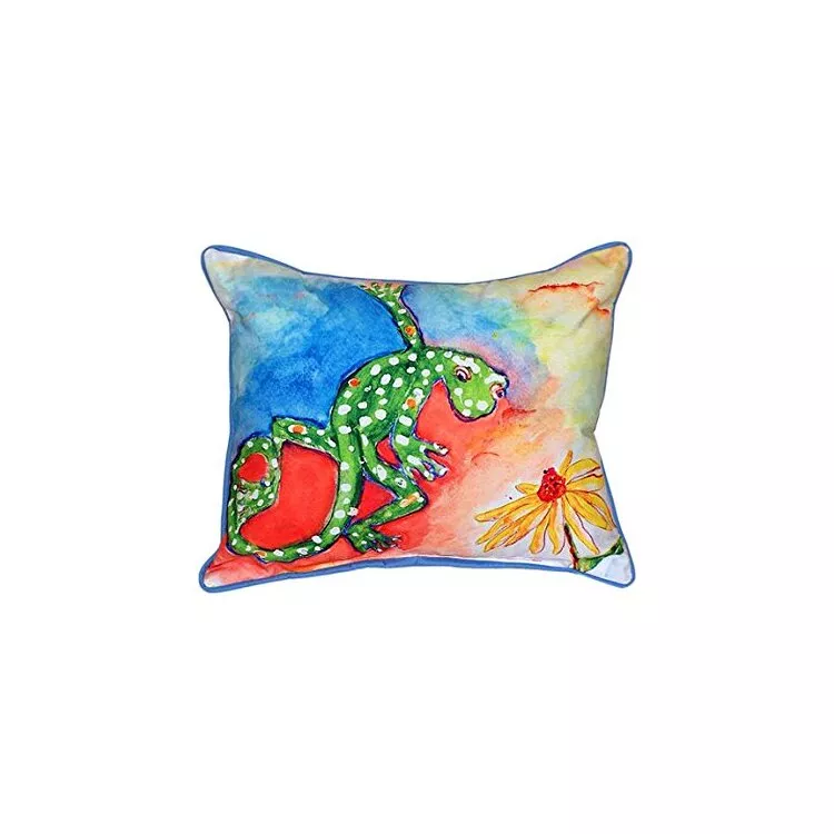 Green Zippered Polyester Pillow Cover & Insert 20x24 Rectangular - Betsy Drake Interiors