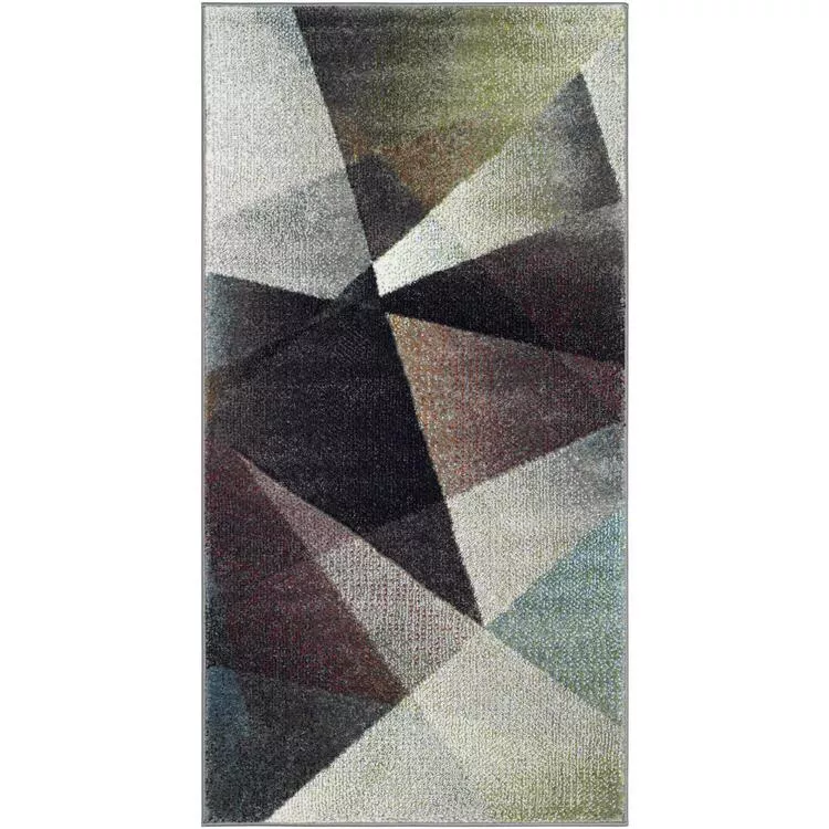 Grey/Charcoal Power Loomed Polypropylene Rectangular Rug 2x5 - Safavieh