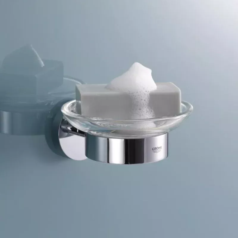 Grohe Essentials soap dish with holder chrome