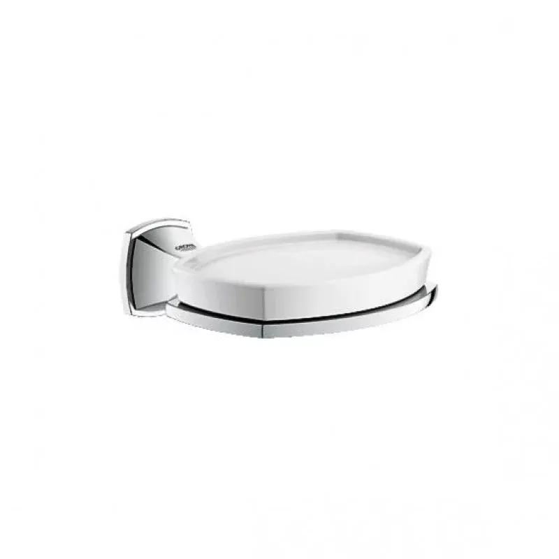 Grohe Grandera ceramic soap dish with bracket chrome