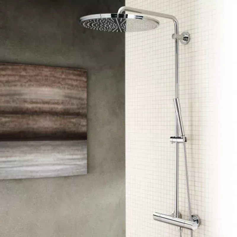 Grohe Rainshower System 400 shower system with thermostat for wall mounting