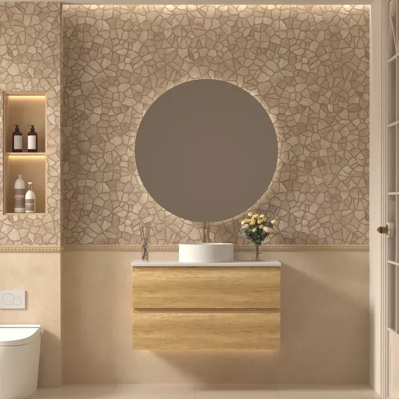 Grove Wall Hung 750mm Natural Oak Vanity