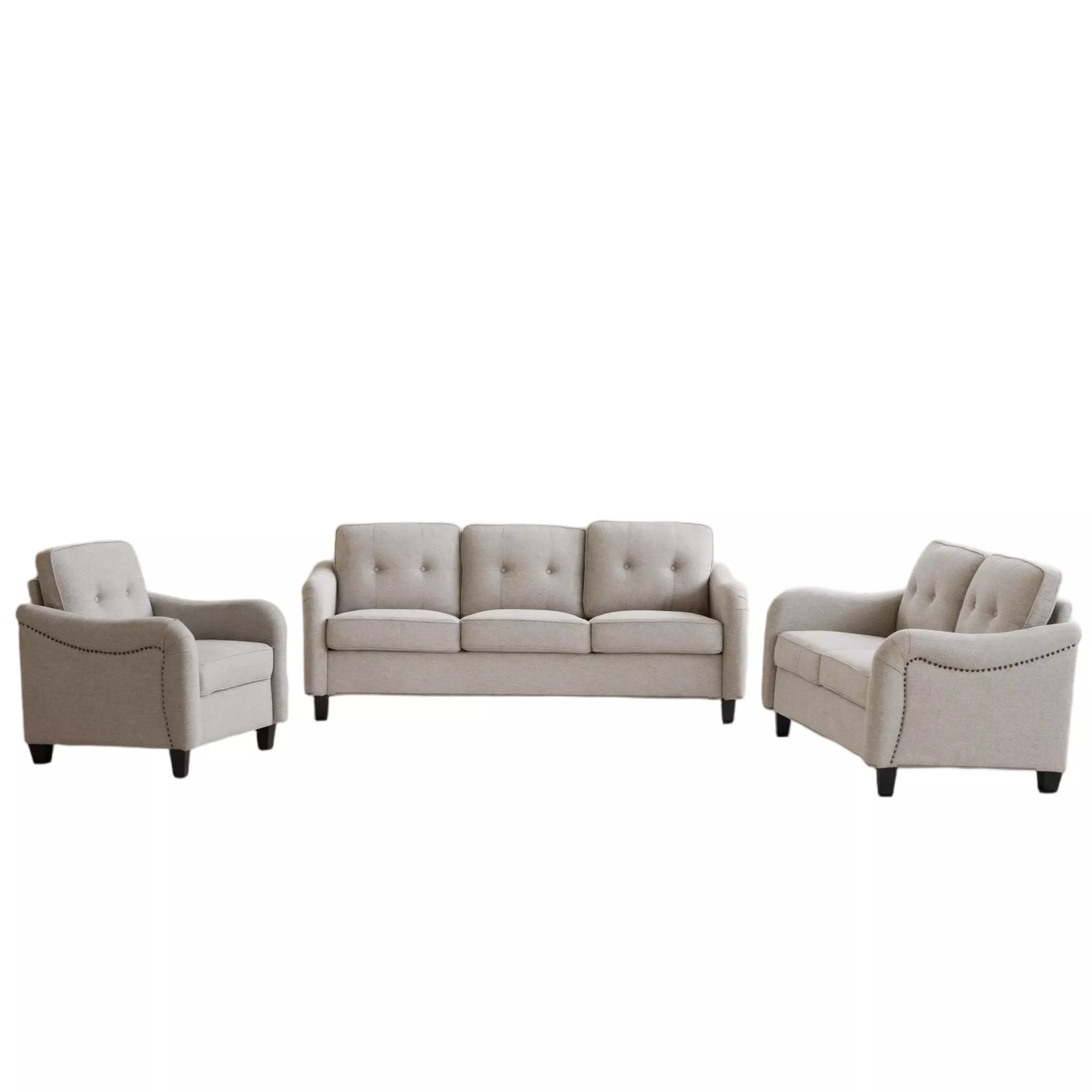Gurgul Tufted Living Room Sofa Set