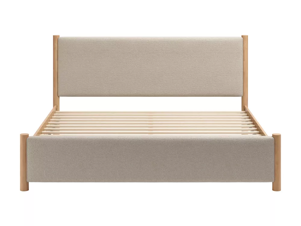 Hadi King Bed Beige & Natural