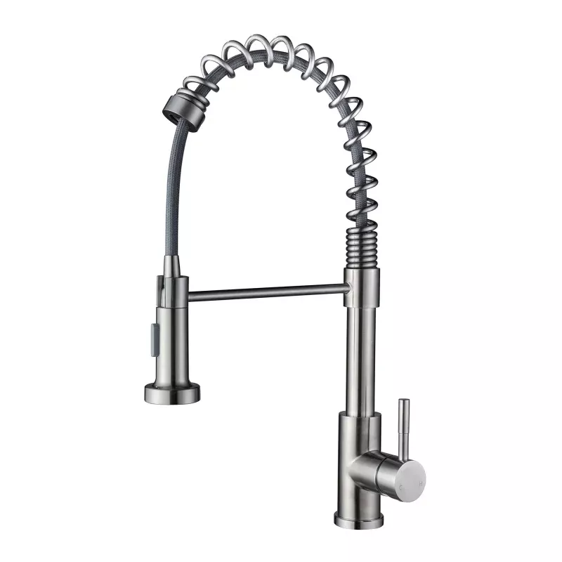 Halmstad - Single Hole Pre-Rinse Pull-Down Sprayer Spring Spout Kitchen Faucet
