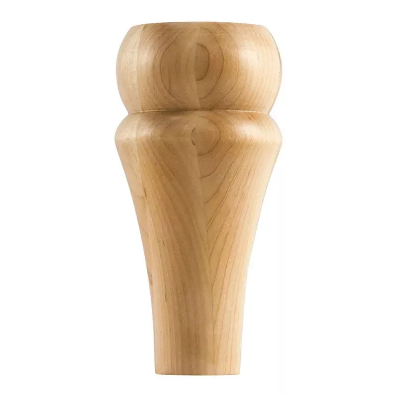 Hardware Resources 3" Round White Birch Contemporary Bun Foot