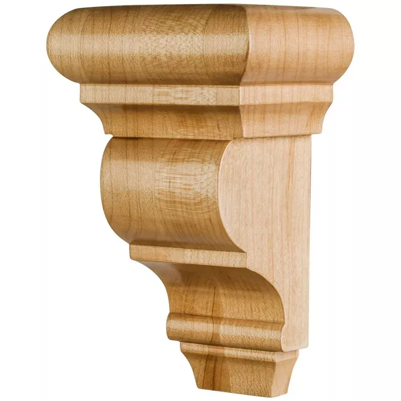 Hardware Resources 3" x 2-1/2" x 5" Hard Maple Smooth Bar Bracket