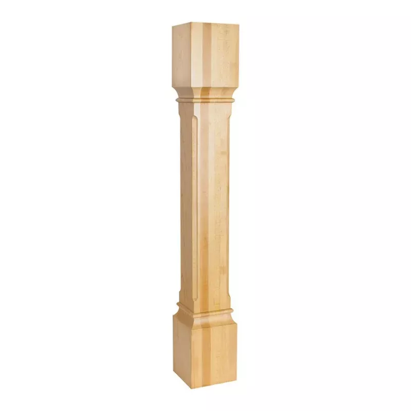 Hardware Resources 5" x 5" x 35-1/2" Alder Post with Fluted Corners