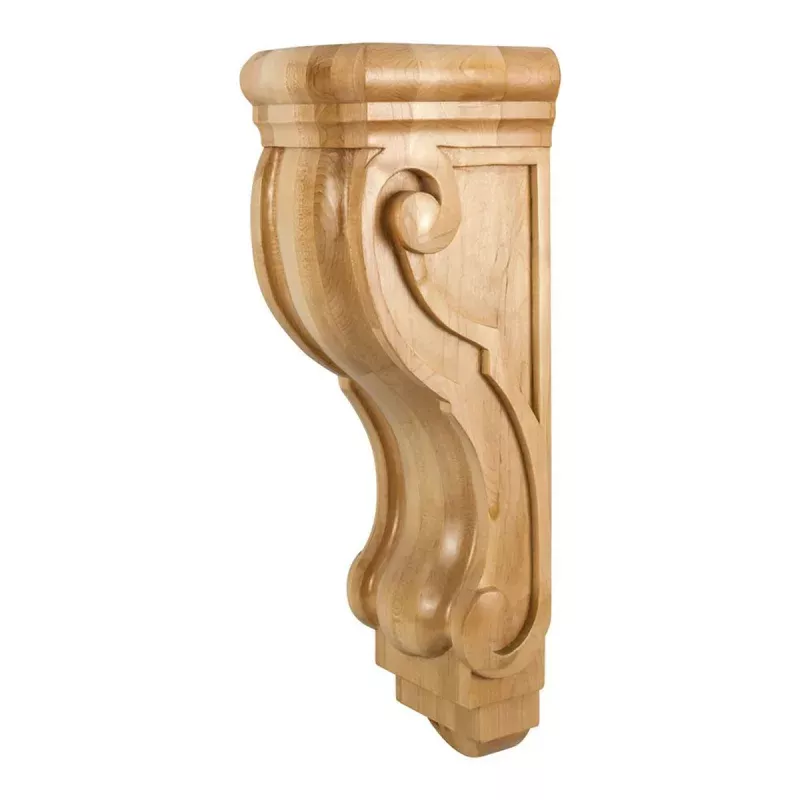 Hardware Resources 6-3/4" x 7-5/8" x 22" Cherry Rounded Scrolled Corbel