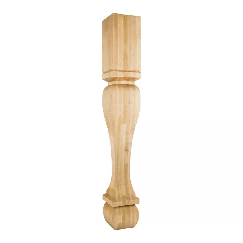 Hardware Resources 6" x 6" x 42" Square Cherry Post / Table Leg with Foot