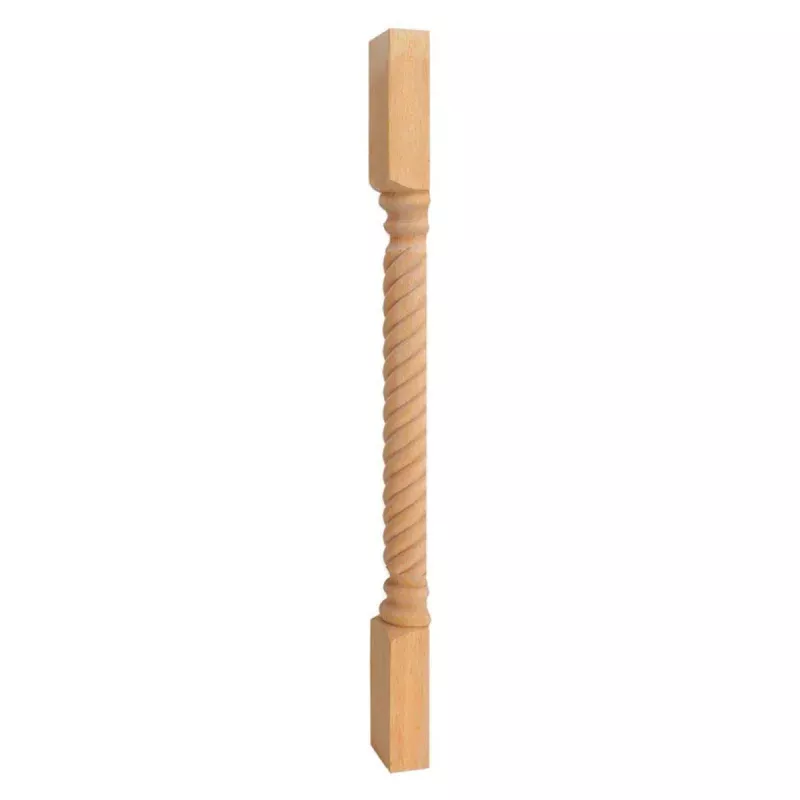 Hardware Resources Cherry Split Post with Rope Pattern