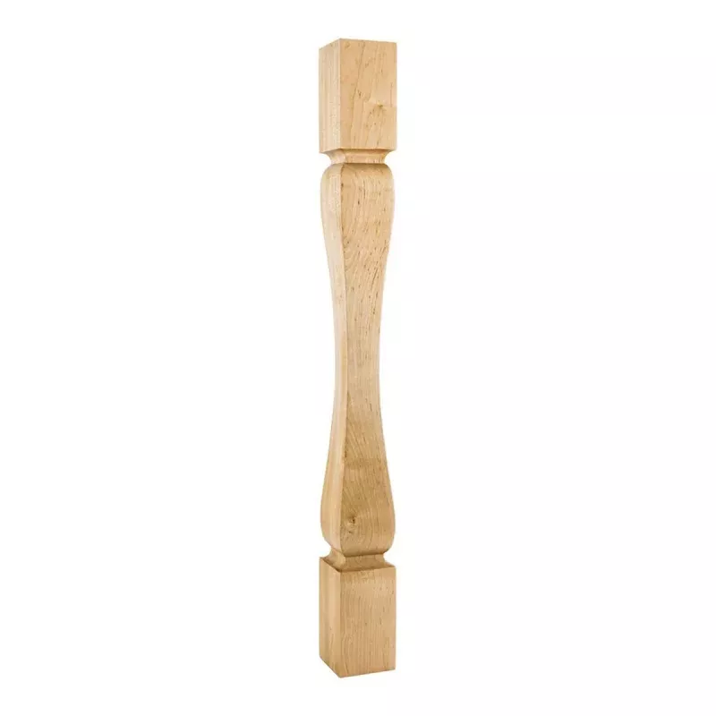 Hardware Resources Hard Maple Baroque Minimalist Wood Post
