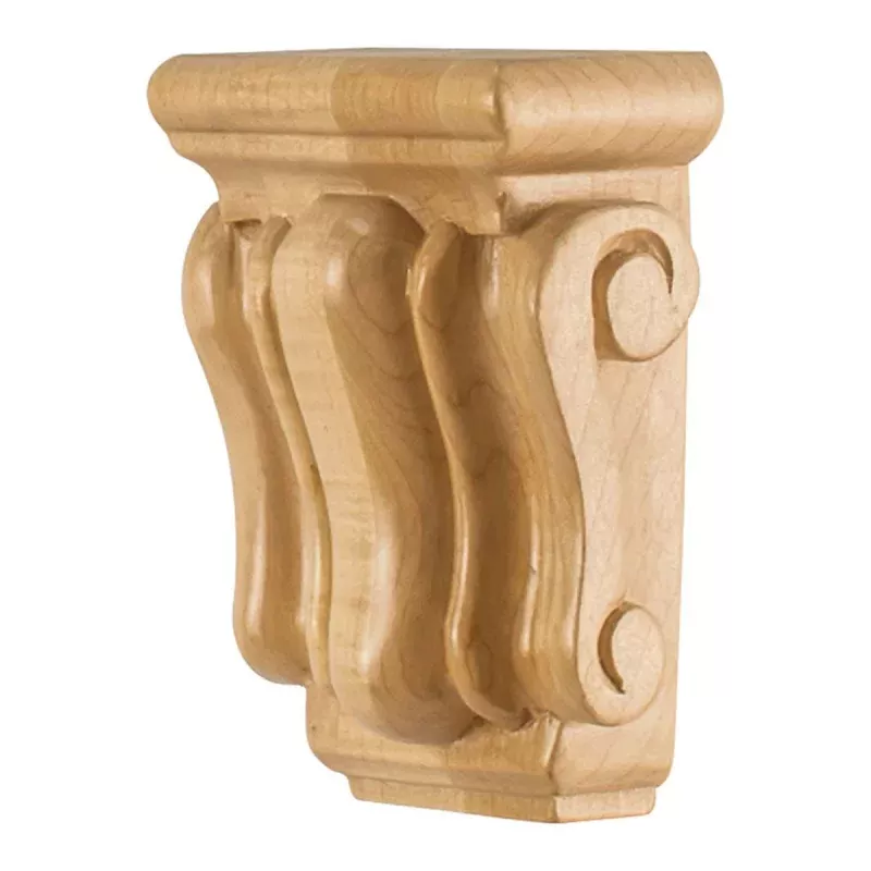 Hardware Resources Hard Maple Mini Scrolled Corbel