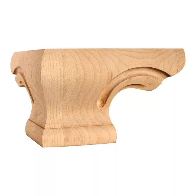 Hardware Resources Hard Maple Rounded Corner Pedestal Foot