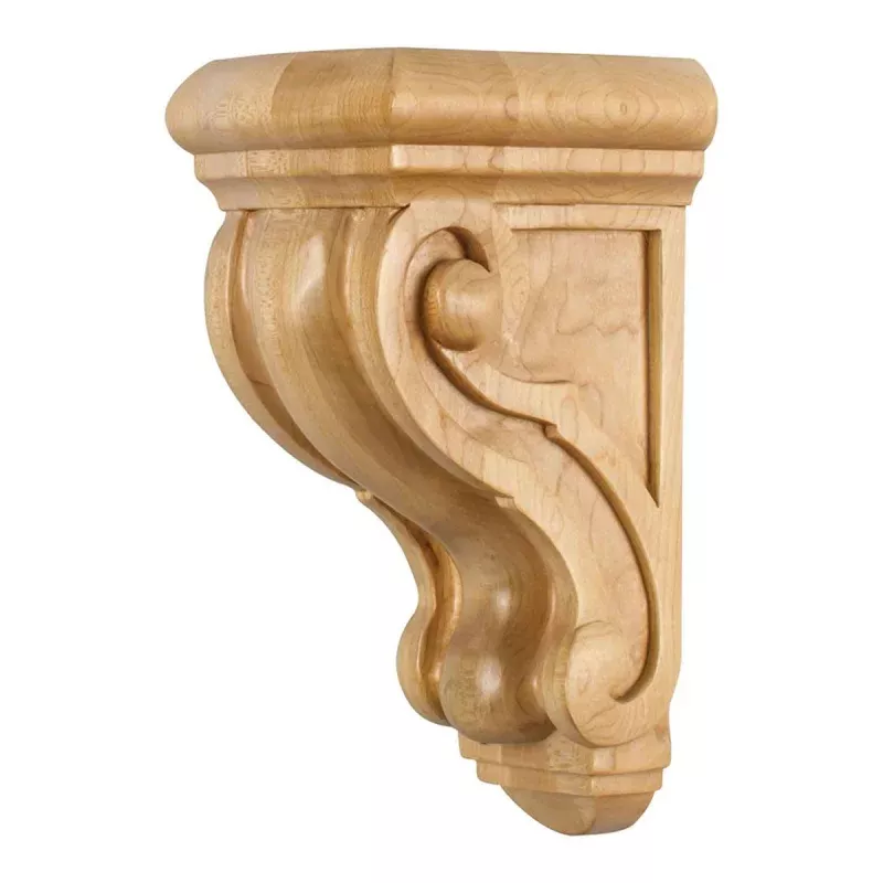 Hardware Resources Rubberwood Rounded Scrolled Corbel