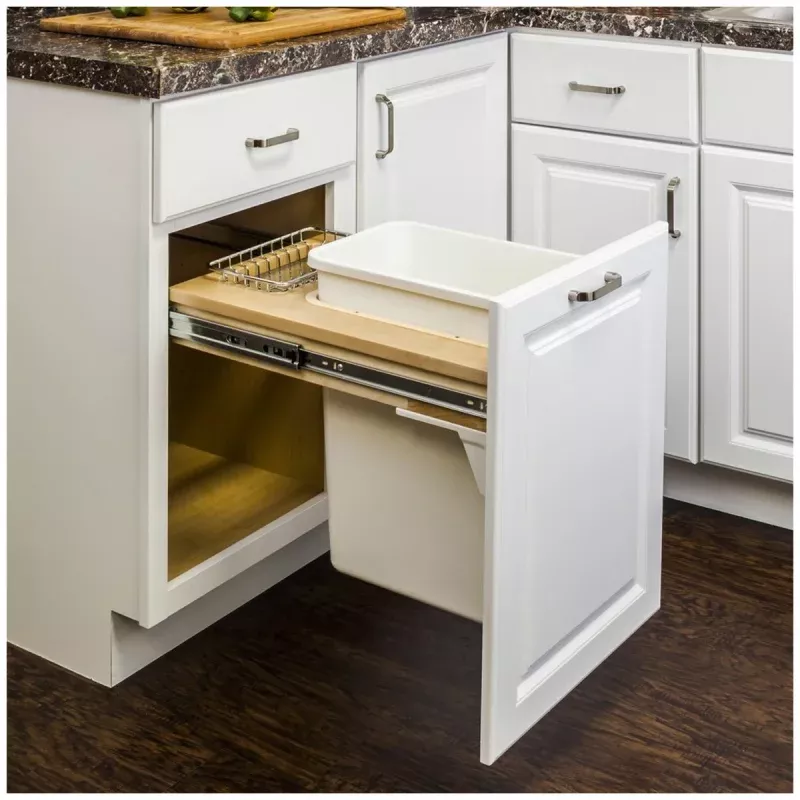 Hardware Resources Top Mount Soft-Close Single Trash Can Unit