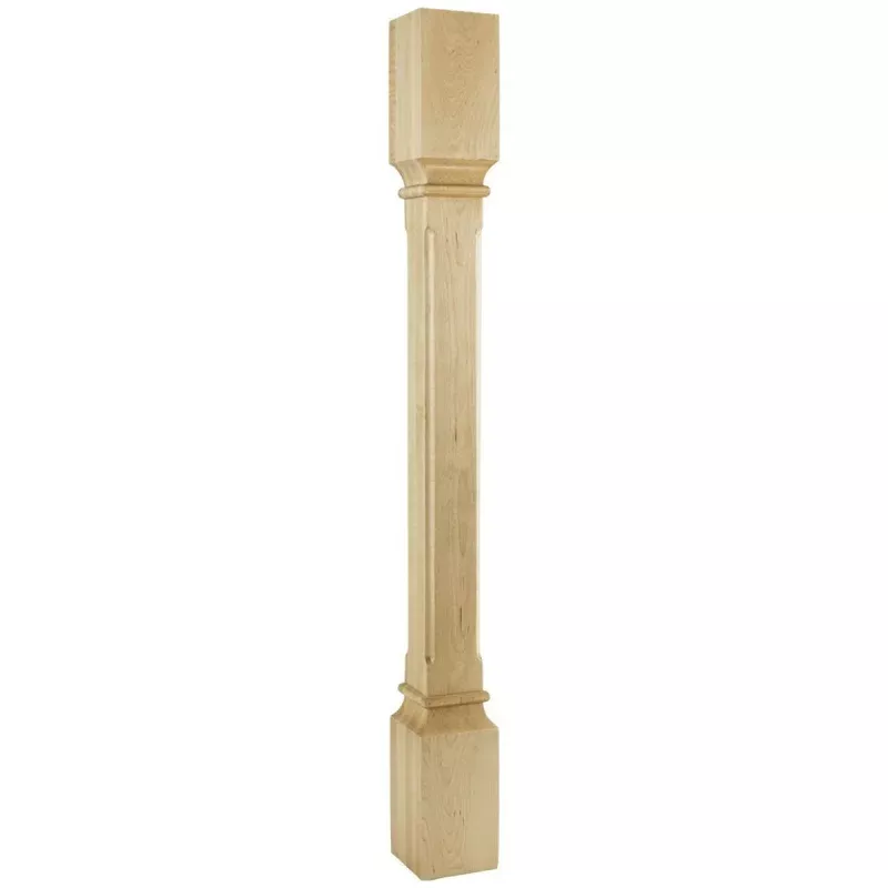 Hardware Resources White Birch Post with Fluted Corners