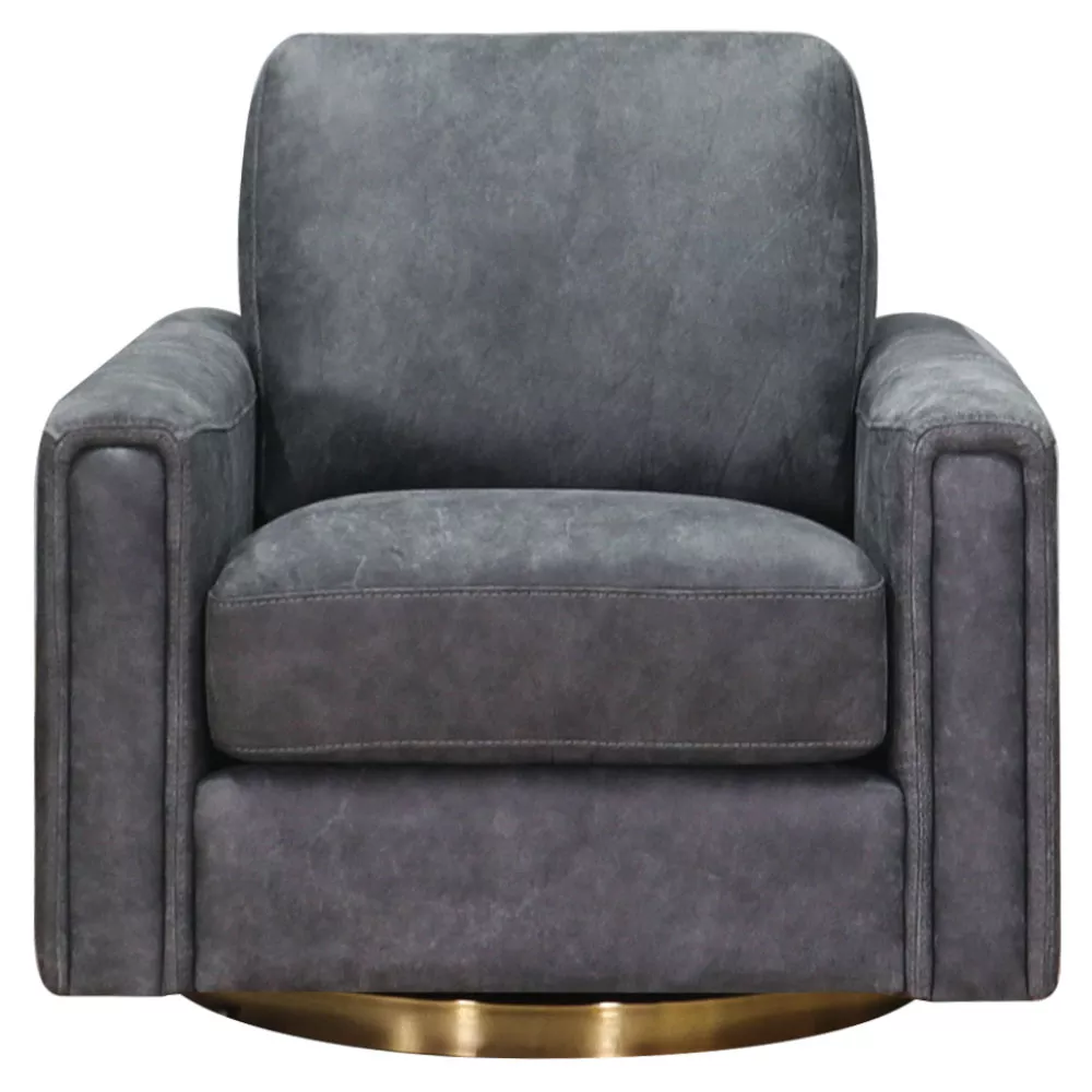 Hayward Swivel Leather Chair