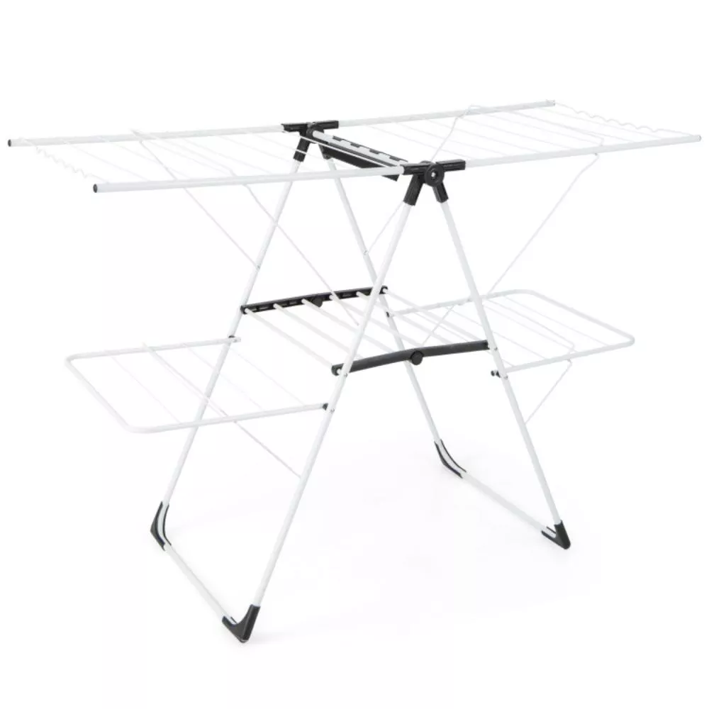 Hivvago 2-level Laundry Drying Rack with Height Adjustable Wings
