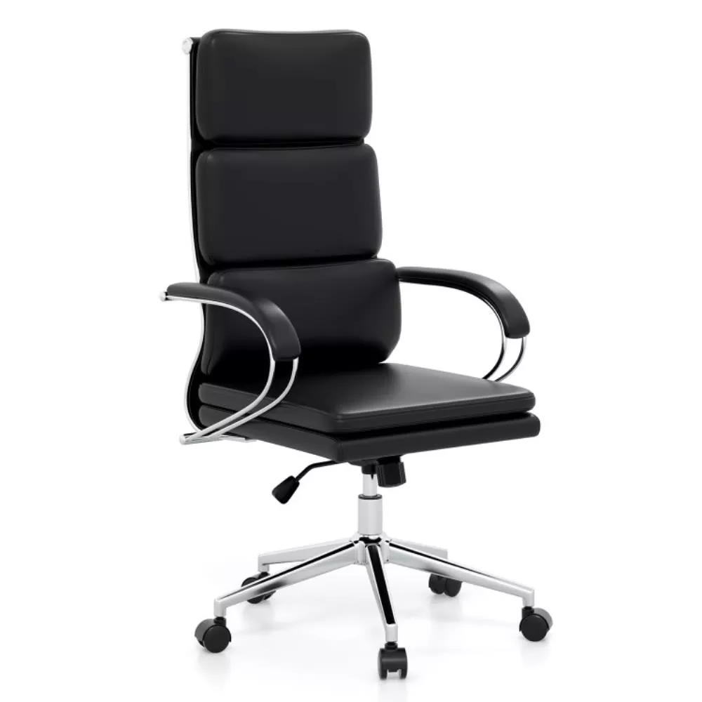 Hivvago Ergonomic Leather Office Chair with Adjustable Height and Rocking Function