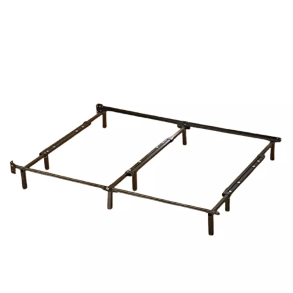 Hivvago King size 9-Leg Adjustable Metal Bed Frame with Headboard Brackets