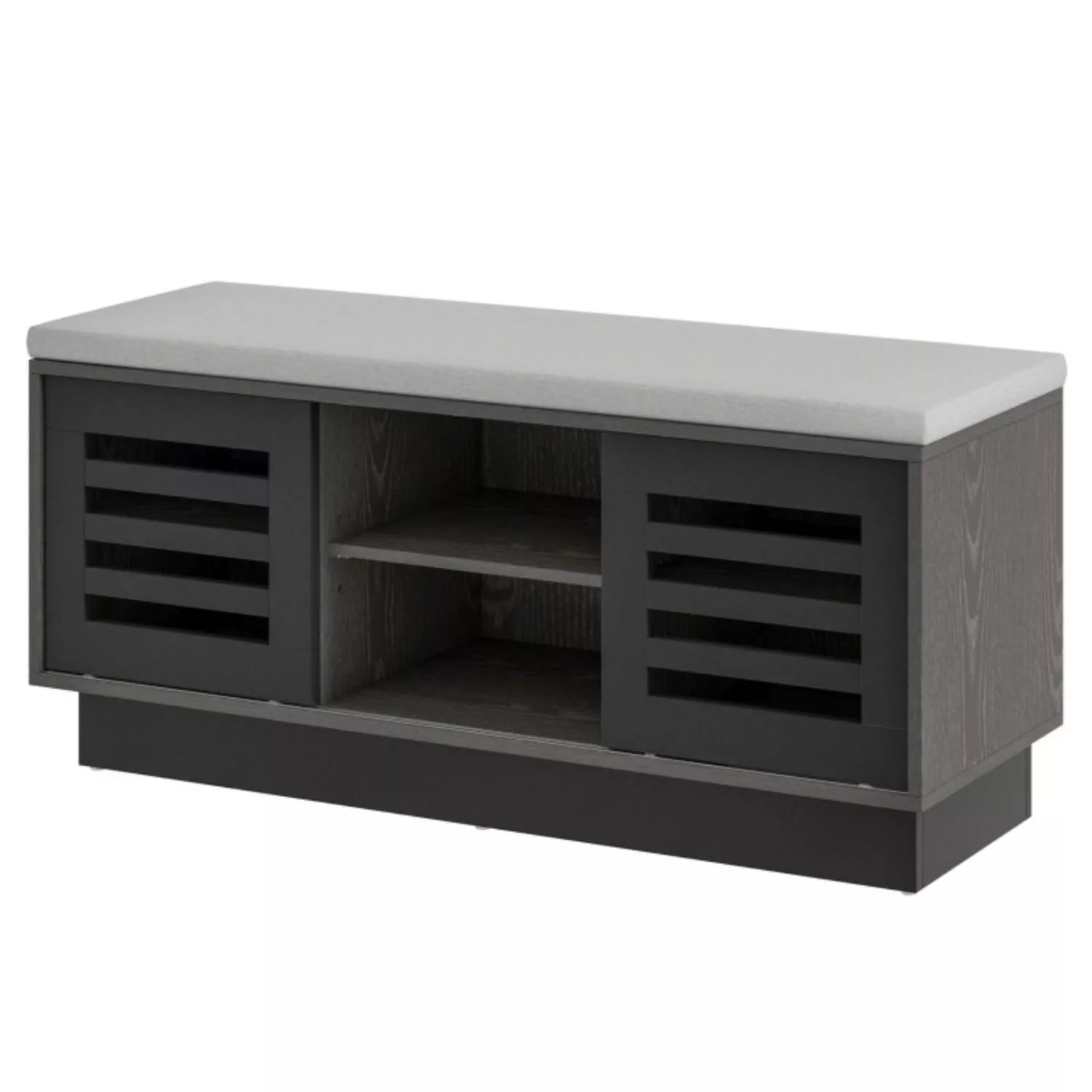 Hivvago Shoe Storage Bench with 6 Compartments and 3 Adjustable Shelves