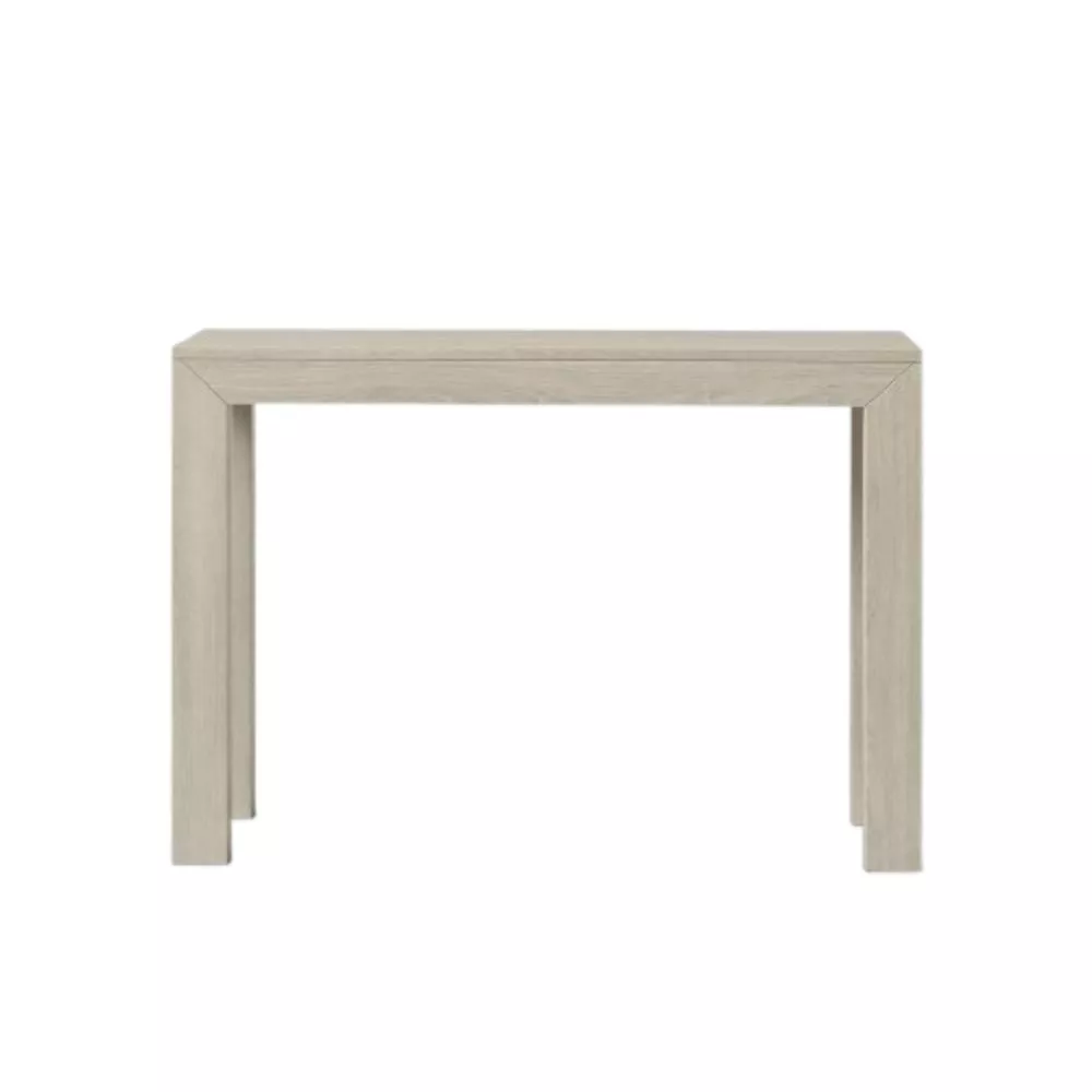Hivvago Solid Wood Modern Accent Console Table / Sofa Table in Beige Seashell Finish