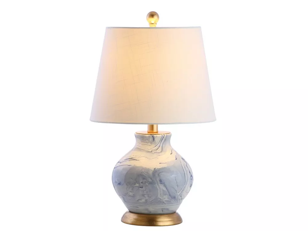 Holly Marbleized Ceramic LED Table Lamp