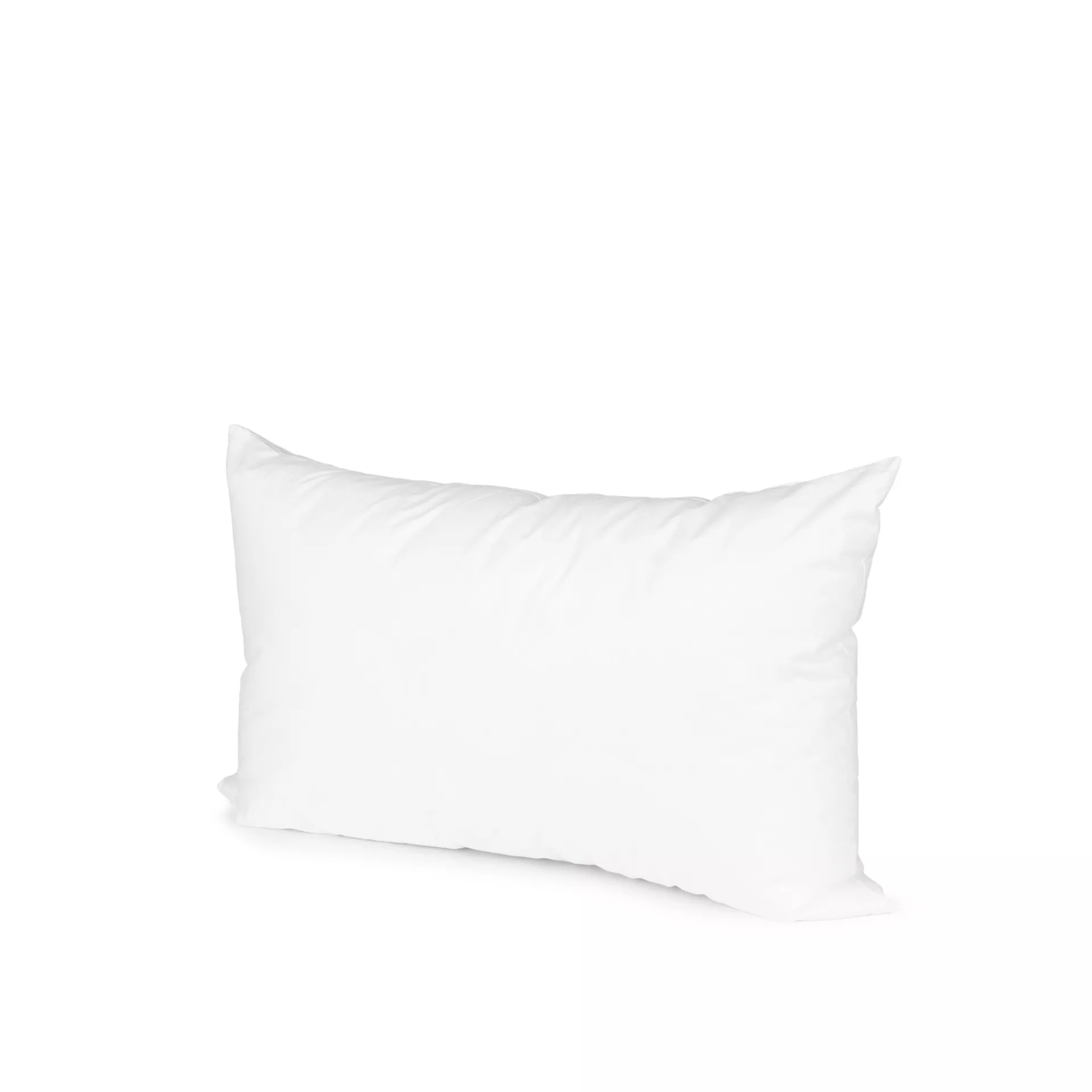 HomeRoots 13" X 21" White Lumbar Cotton Down Blend Throw Pillow Insert