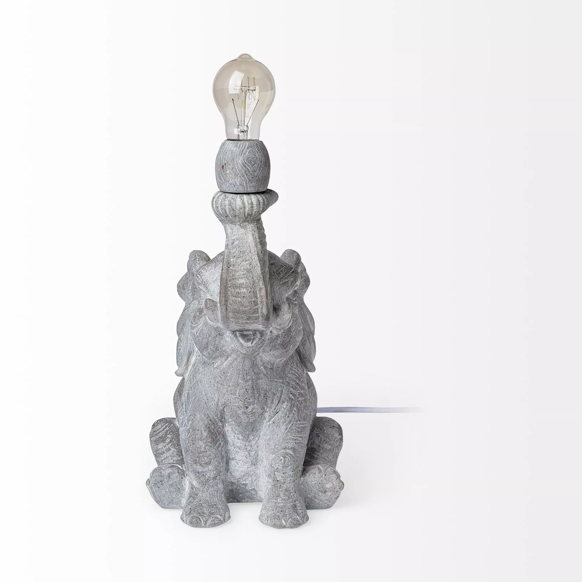 HomeRoots 16" Gray Lamp Base LED