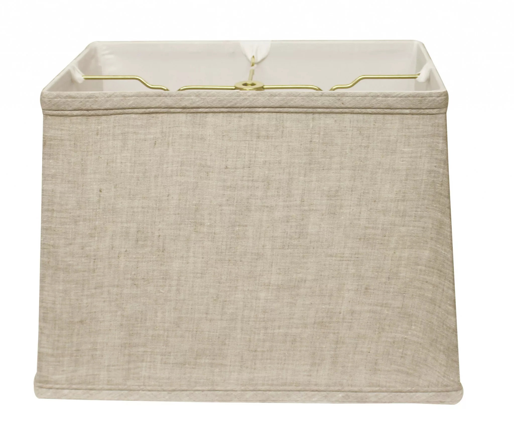 HomeRoots 18" Cream Throwback Rectangle Linen Lampshade