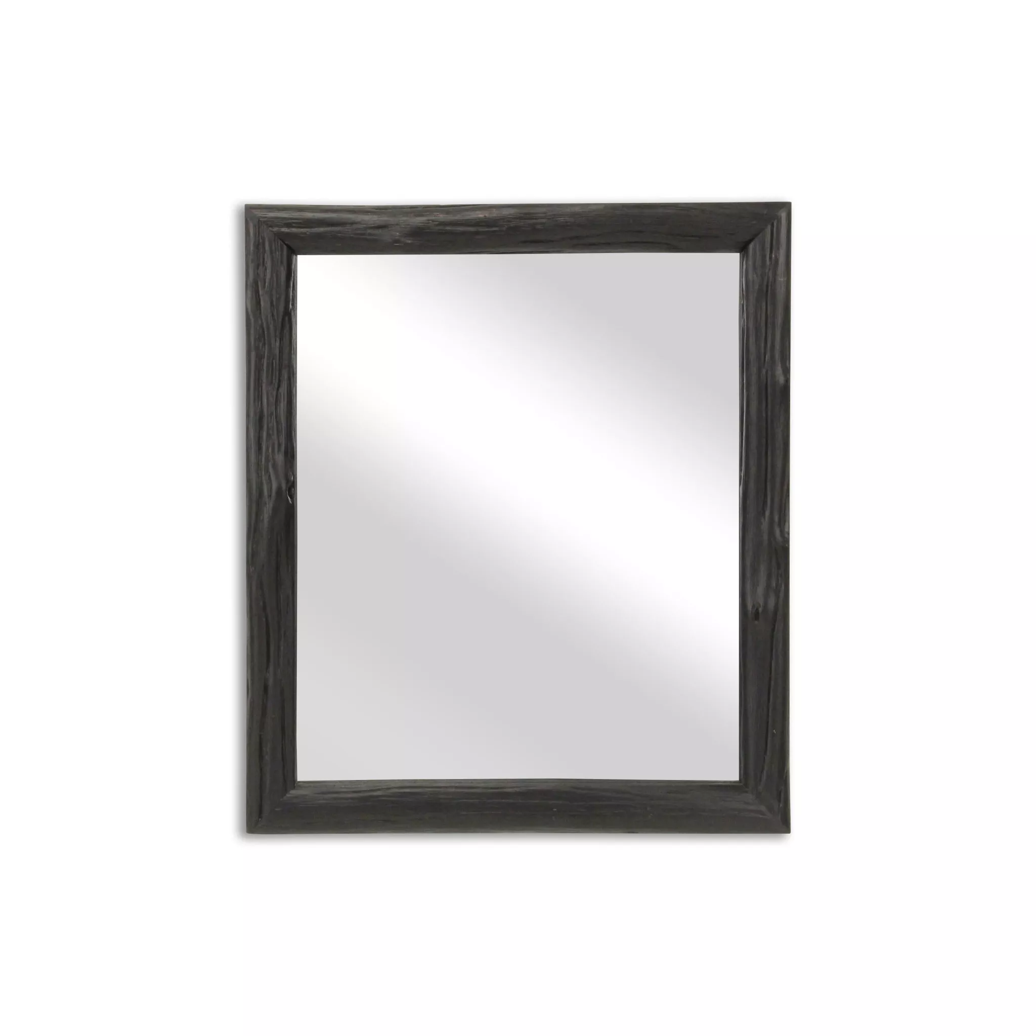HomeRoots 20" Black Solid Wood Accent Mirror