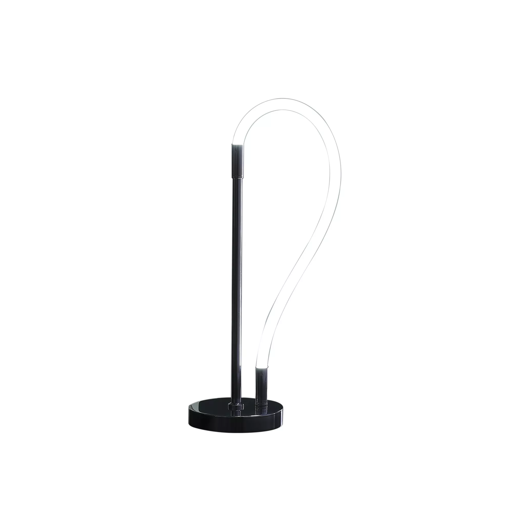 HomeRoots 21" Silver Bedside Led Table Lamp