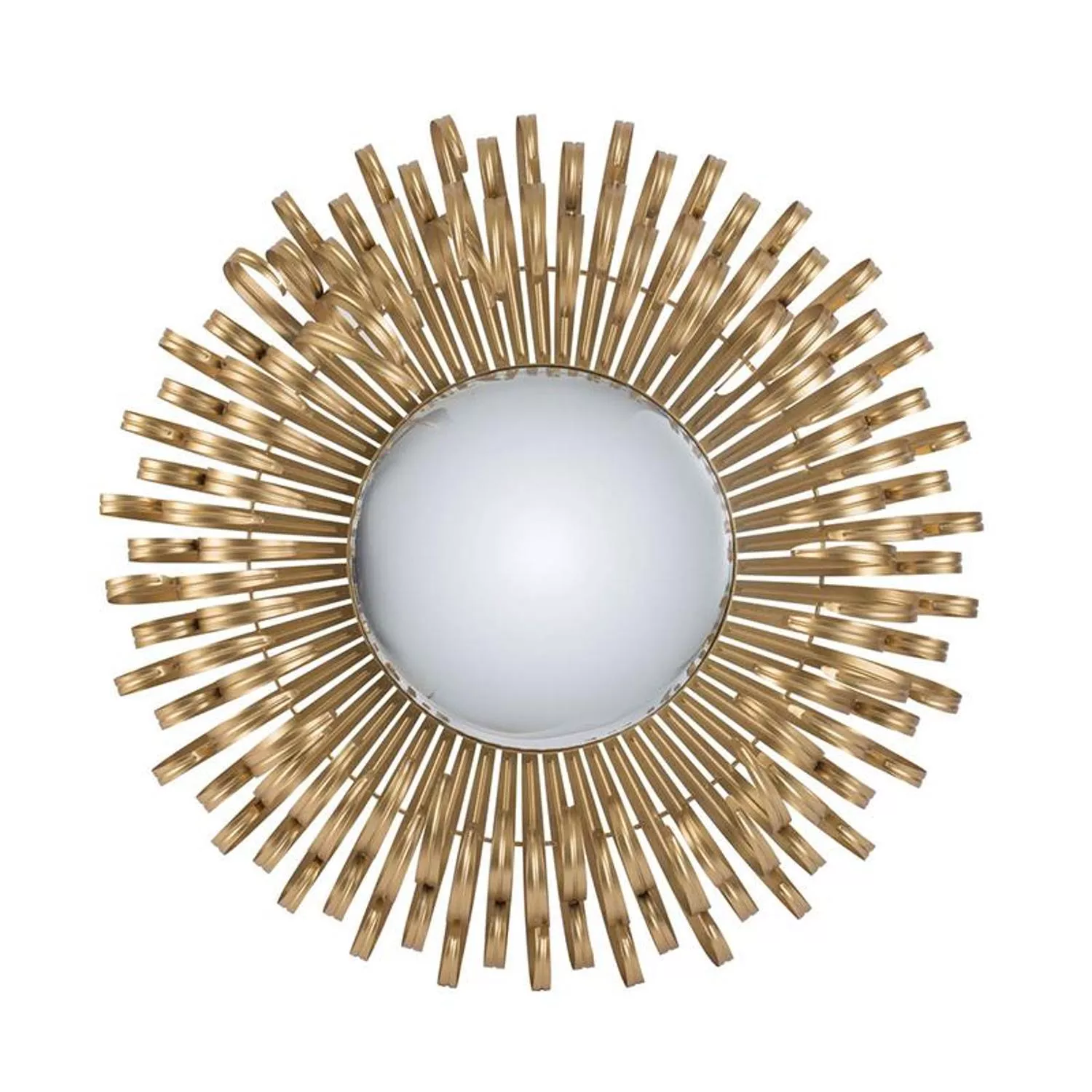 HomeRoots 27" Gold Sunburst Iron Framed Accent Mirror