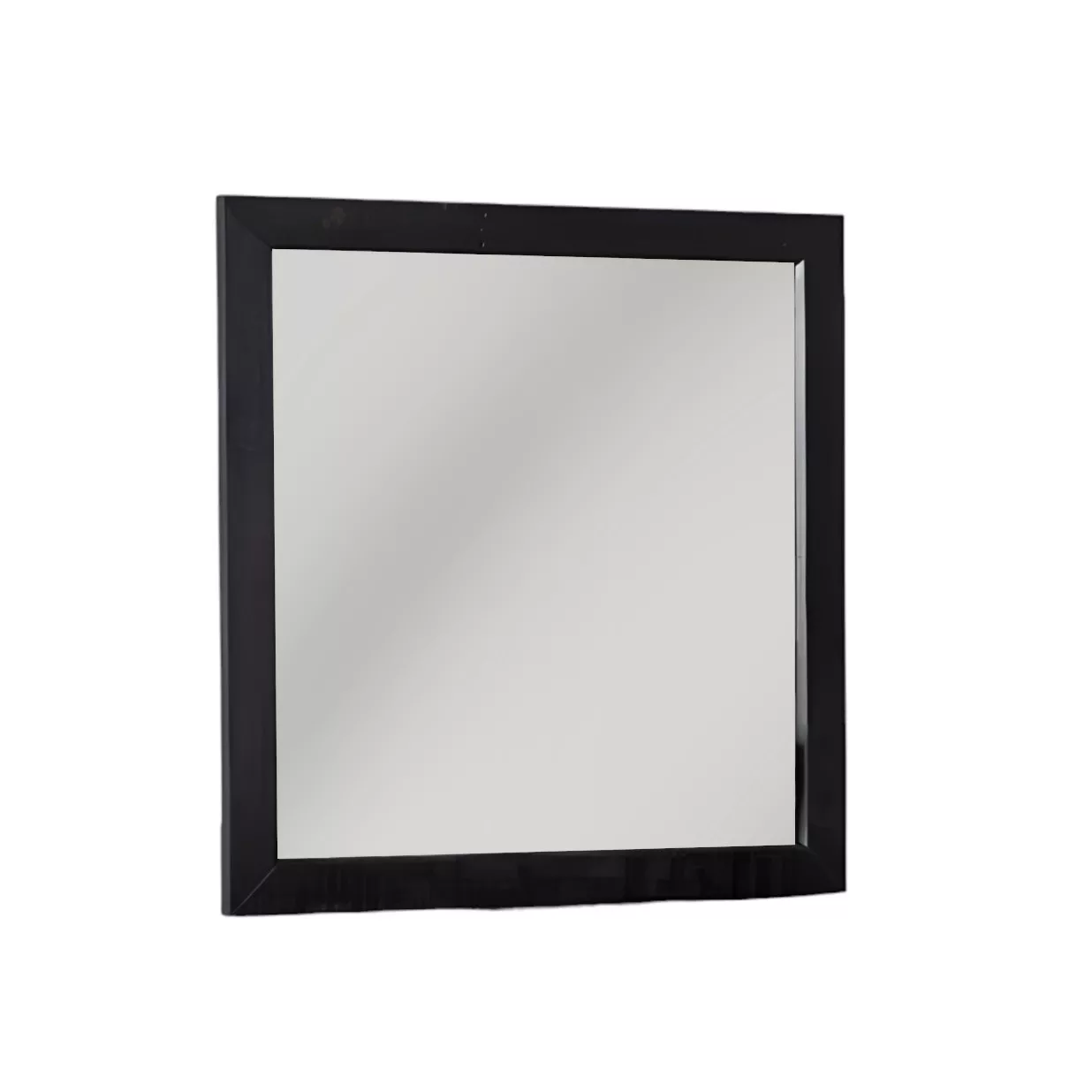 HomeRoots 28" Dark Brown Solid Wood Framed Accent Mirror