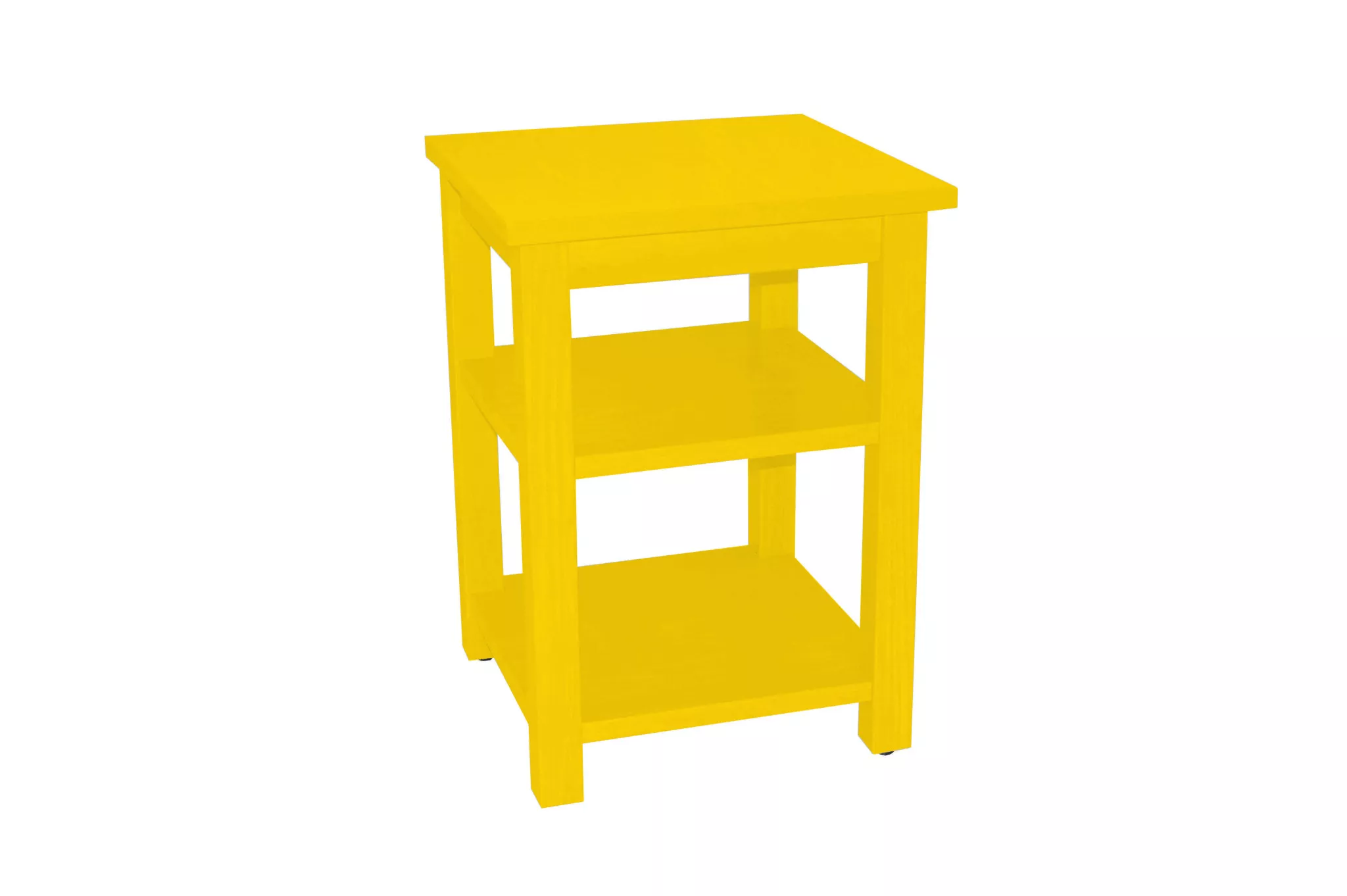 HomeRoots 28" Yellow Solid Wood Nightstand